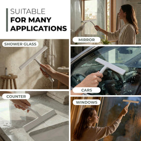 Hygienic silicone surface resists dirt buildup on GÜTEWERK squeegee