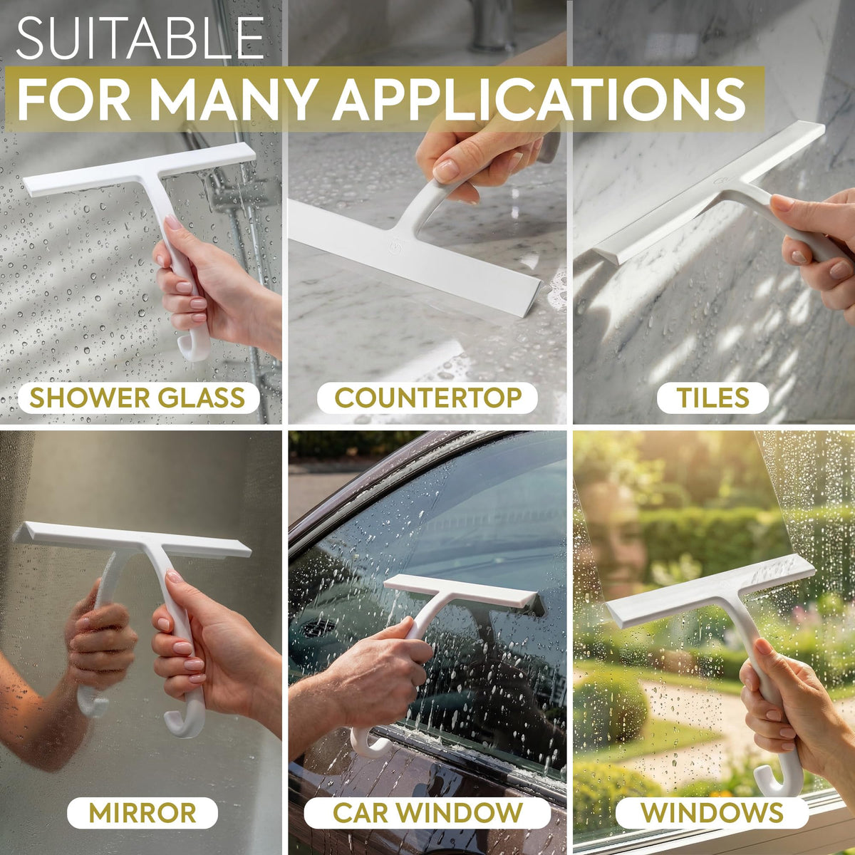 GÜTEWERK squeegee leaves streak free glass and tiles