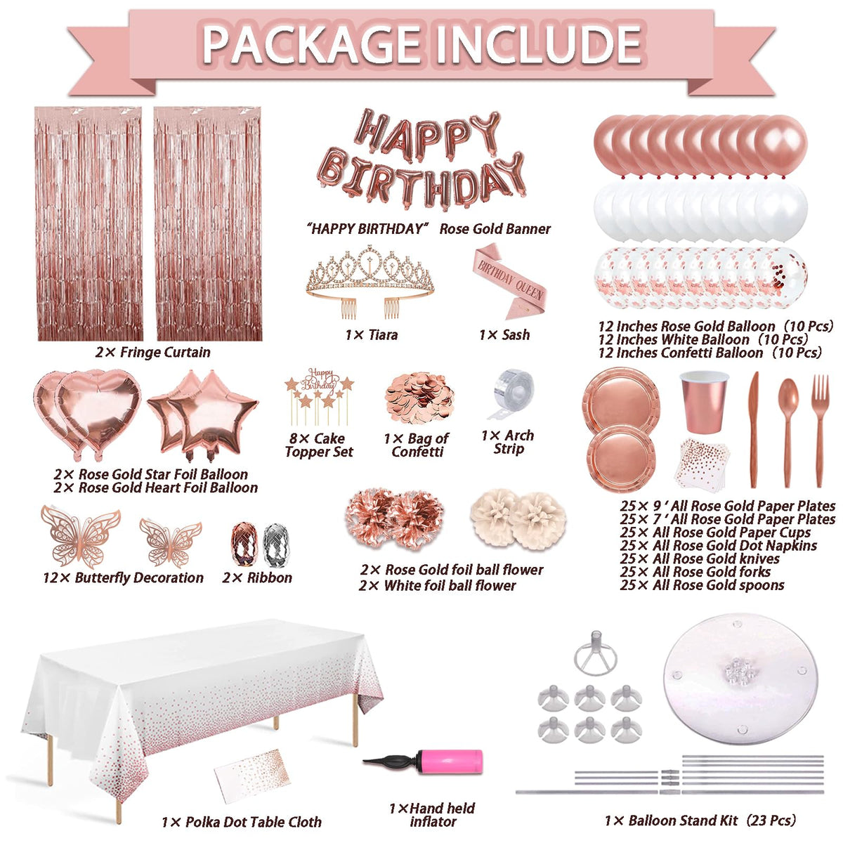 Guudmua rose gold butterfly decor adds charm to celebrations
