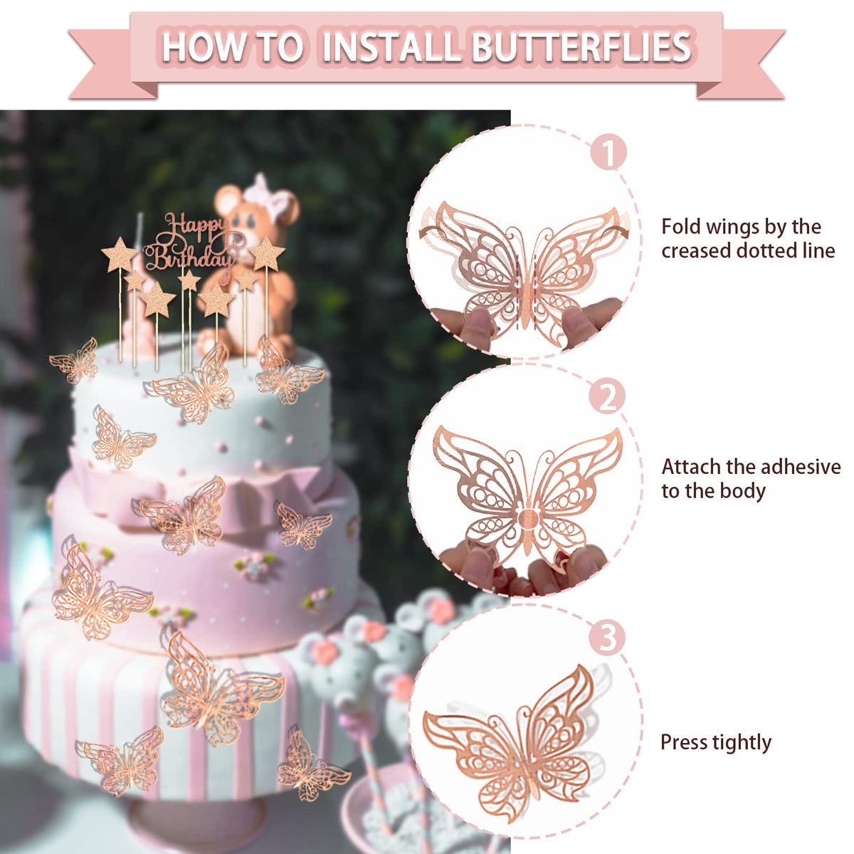 Guudmua rose gold paper pom poms brighten ceilings