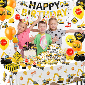 Guzbewu construction balloons add color and excitement to indoor and outdoor celebrations.