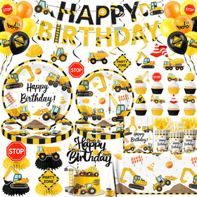 Guzbewu construction birthday banner brightens party decor and photo moments.