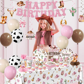 Guzbewu cowgirl napkins 24-pack, coordinating with plates for a cohesive table.