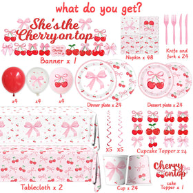 Guzbewu Pink Bow napkins for cohesive decor and quick cleanup