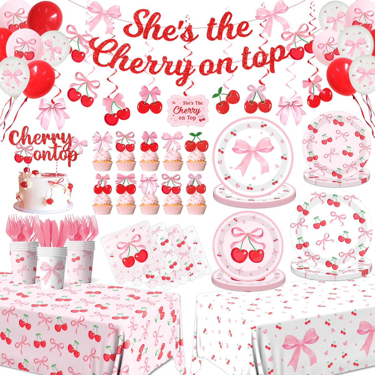 Guzbewu Pink Bow plates 9-inch add chic table styling and easy cleanup