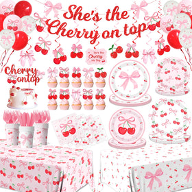 Guzbewu Pink Bow plates 9-inch add chic table styling and easy cleanup