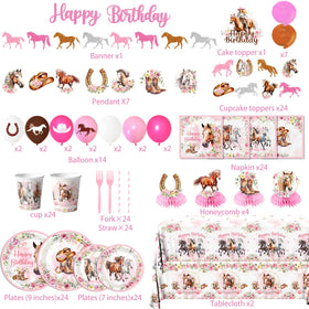 Guzbewu plastic tablecloth with horse design protects surfaces and adds color
