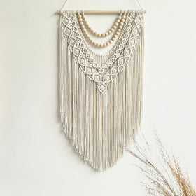 Guzhiou macrame wall hanging boho geometric tapestry adds cozy texture to any room