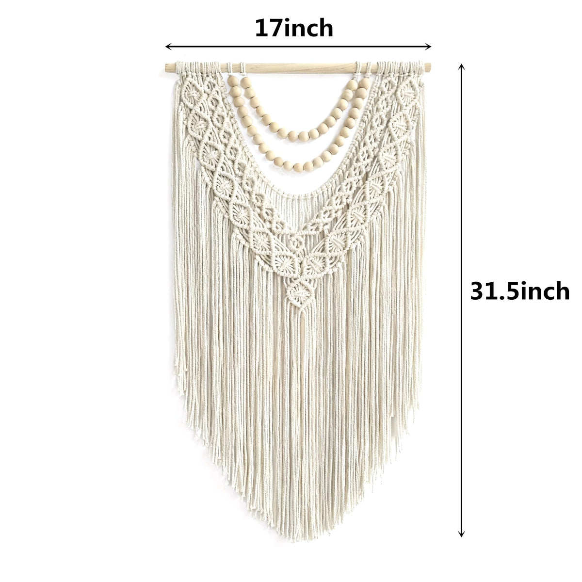 Guzhiou macrame wall hanging with cotton rope texture brings natural warmth