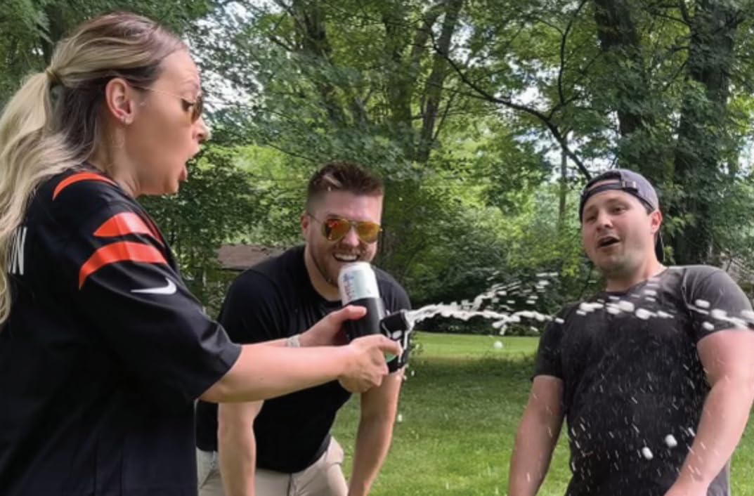 Guzzletech Shotgun Roulette explosion moment demonstrating unpredictable burst for big laughs