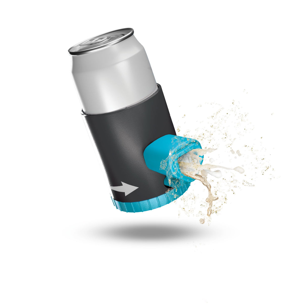 Guzzletech Shotgun Roulette spout close-up, highlighting clean, quick drink access for parties.
