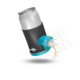 Guzzletech Shotgun Roulette spout close-up, highlighting clean, quick drink access for parties.