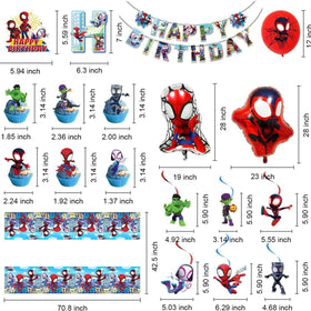 GVIOOEI spider foil balloons provide vibrant accents for celebrations.
