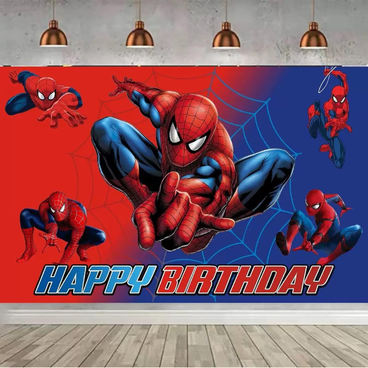 GVIOOEI spider backdrop creates a playful photo scene