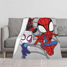 GVIOOEI Spider Blanket close-up fleece texture for warmth and softness