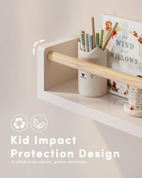 G&W Gruwald white finish shelves showcase books neatly