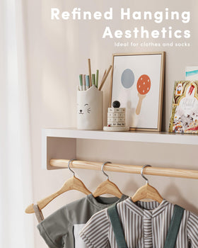 G&amp;W Gruwald nursery shelves styled as decorative storage for toys.