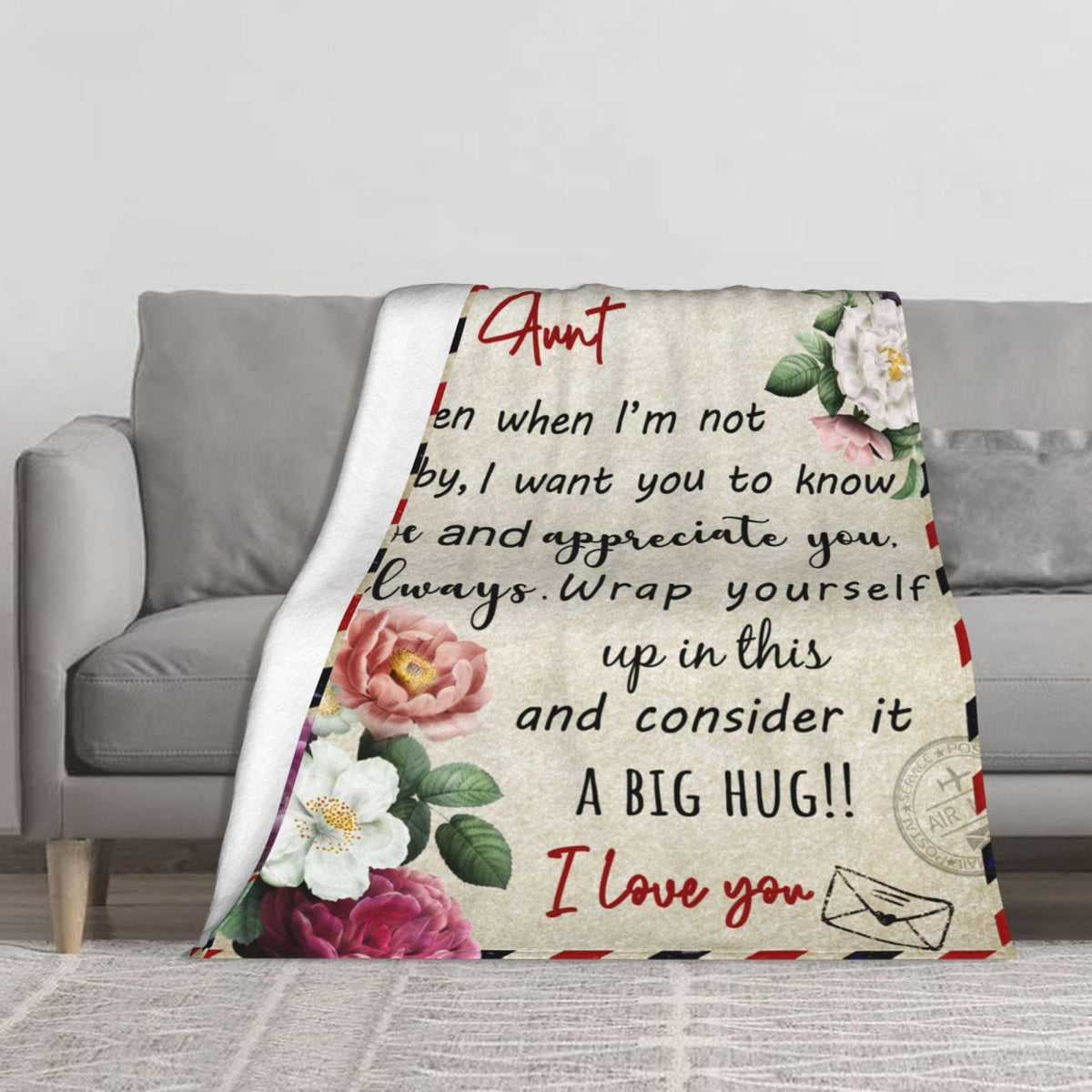 GWLCGFY Aunt Gifts Blanket gift-ready wrap for special occasions.