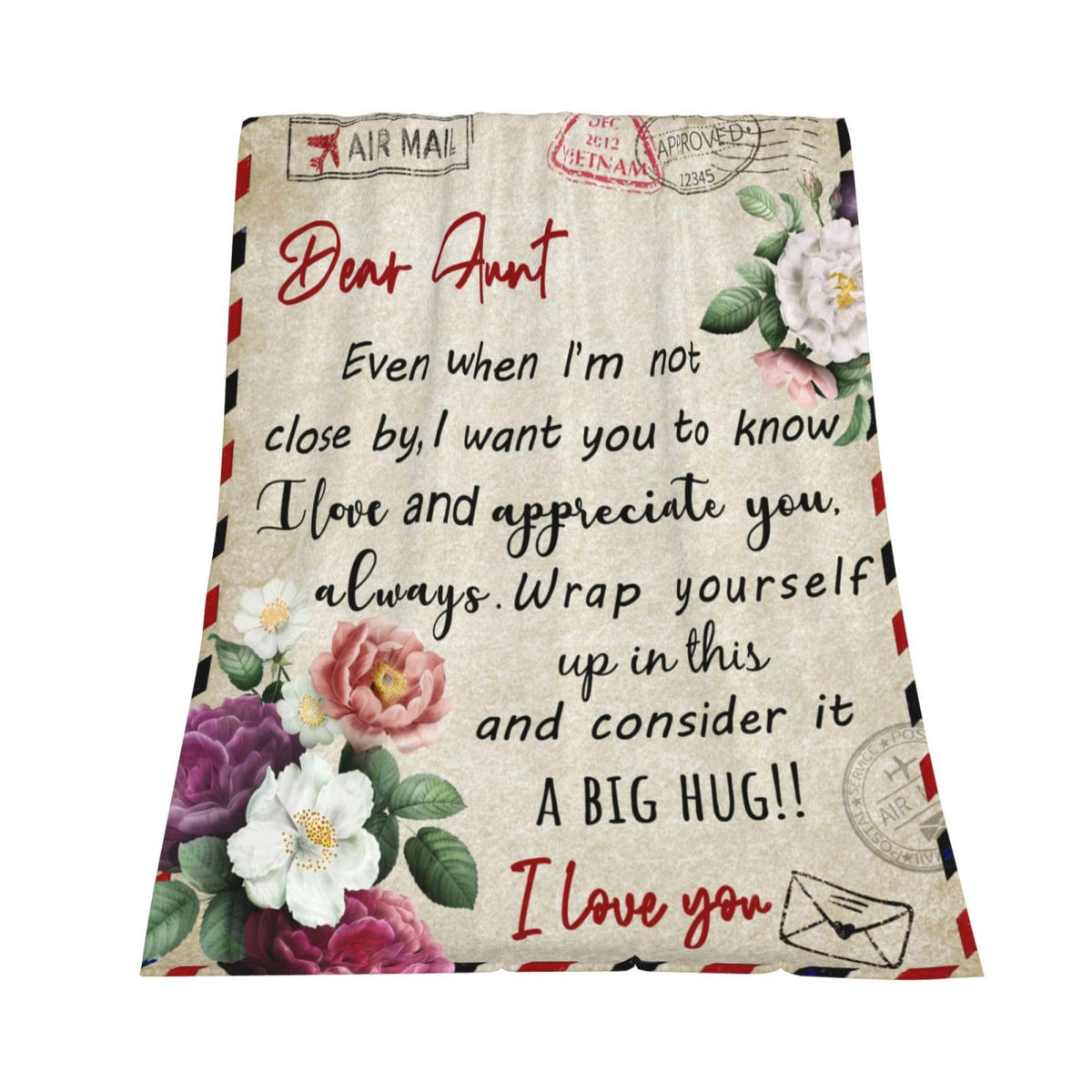 GWLCGFY Aunt Gifts Blanket soft flannel feels gentle on skin for relaxation.