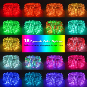 Gwvoxm 18 colors and 5 modes rope light for versatile mood lighting.
