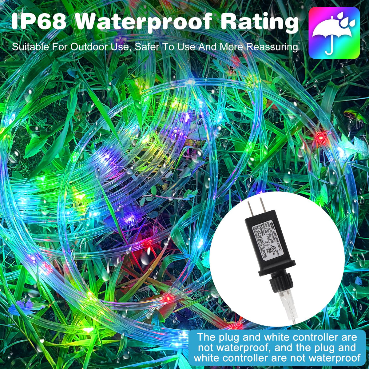 Gwvoxm Indoor/outdoor decor rope lights for classrooms and celebrations.