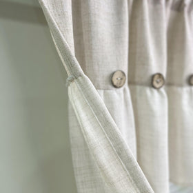 Gxi beige linen curtain swag is machine washable for easy care