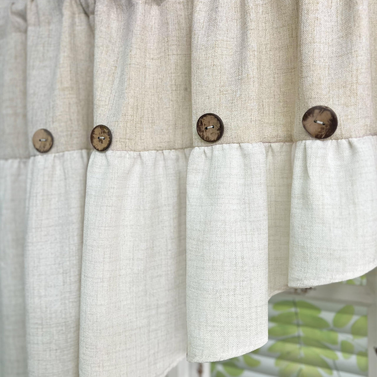 Gxi beige linen curtain swag provides light filtering for cozy spaces