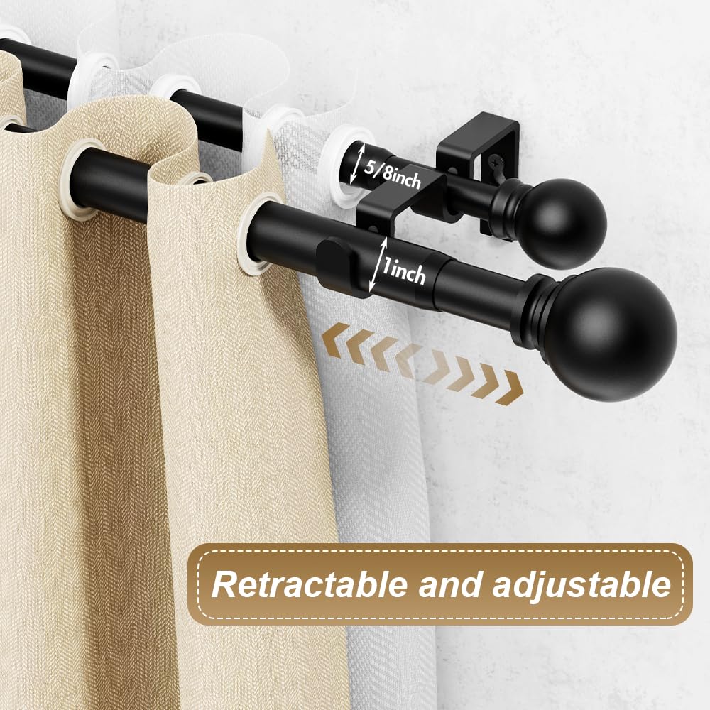 GXOACKJ 1-inch diameter curtain rod emphasizes strength and durability