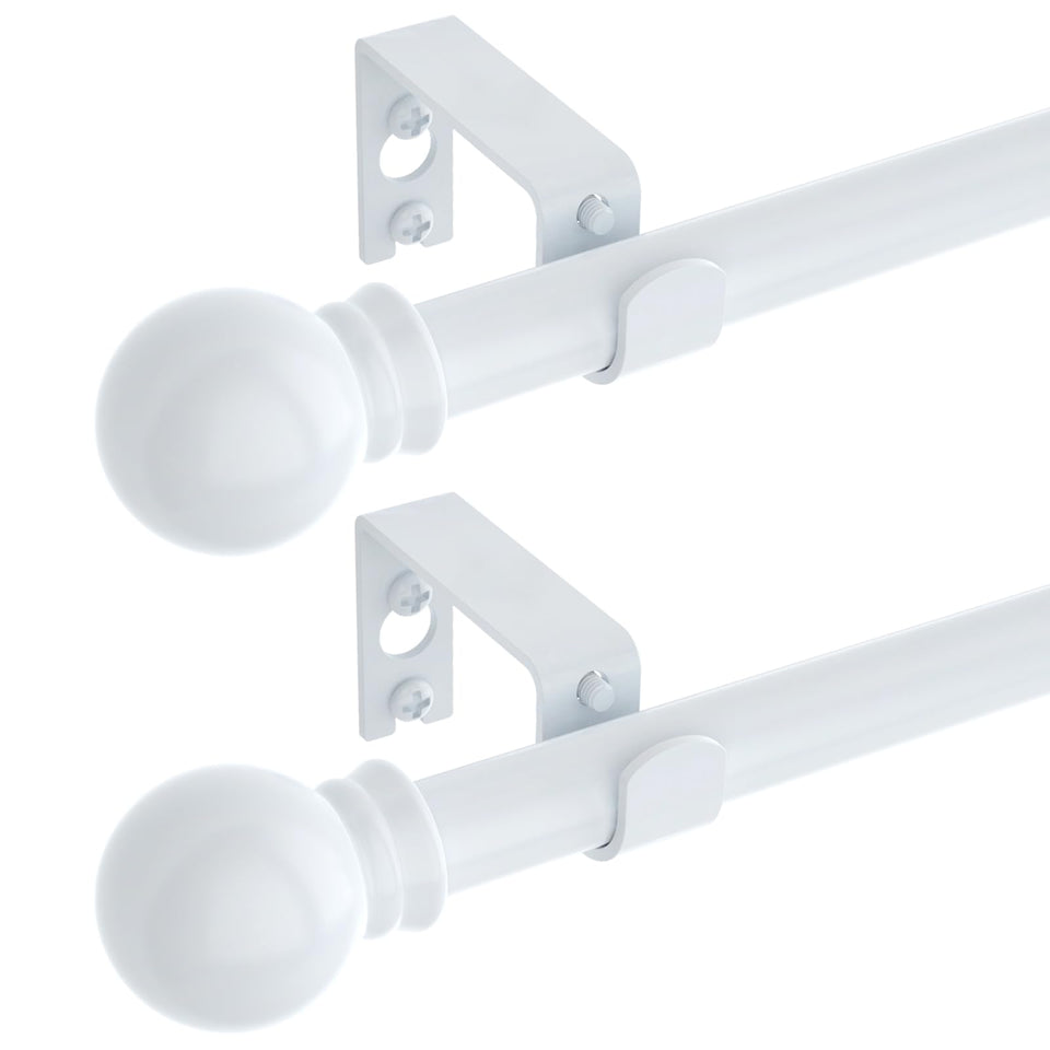 GXOACKJ 2-pack white curtain rods installed for versatile window coverage