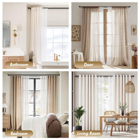 GXOACKJ bedroom curtain rod in black for a cohesive look