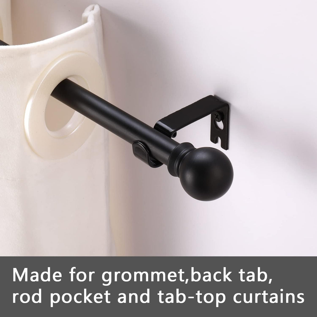 GXOACKJ curtain rod with brackets and hardware included enables easy mounting.