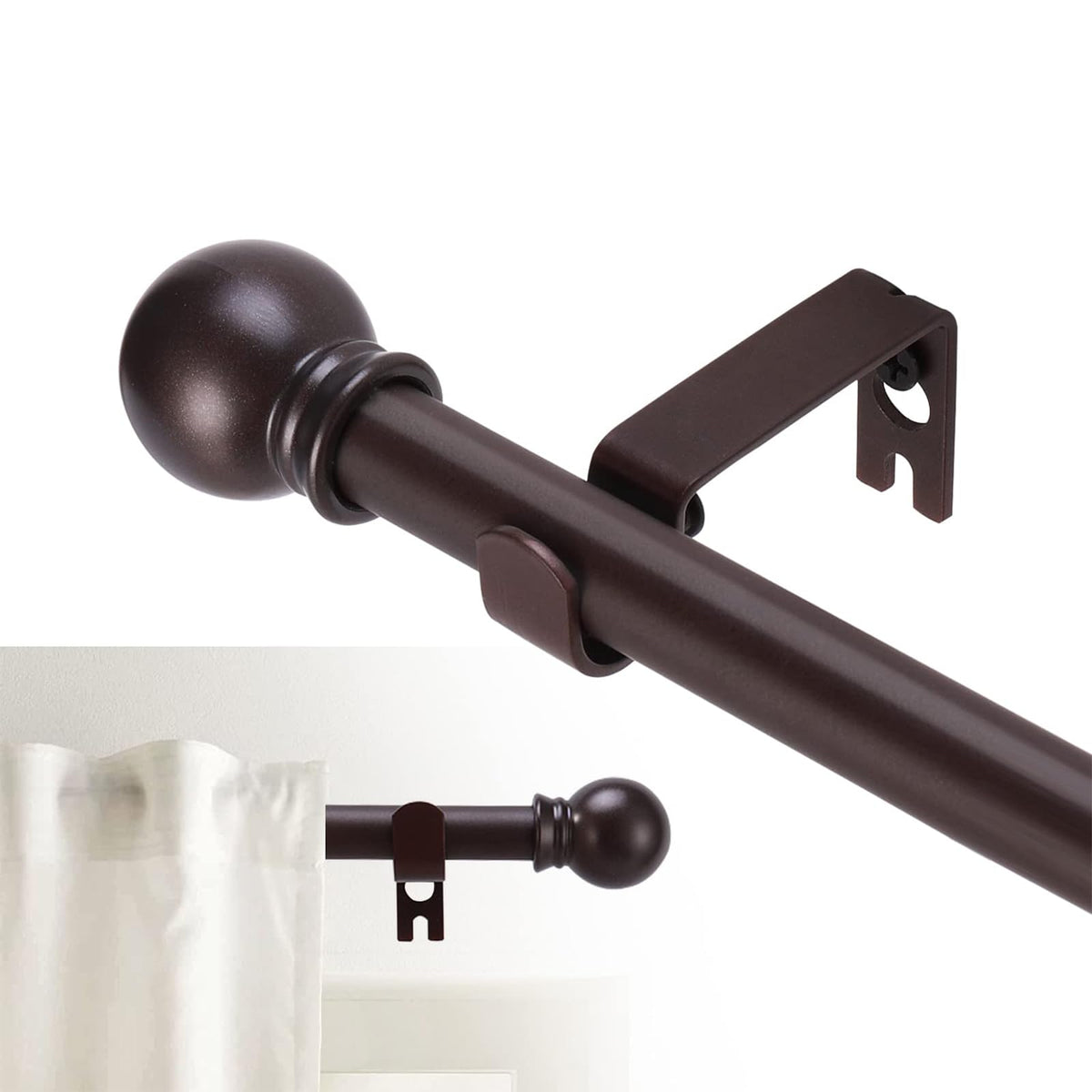 GXOACKJ curtain rod with 66-120 inch assembly offers strong support