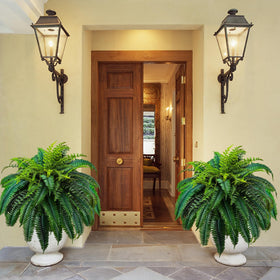 GYERB 88-leaves Boston fern texture close-up, durable, realistic decor