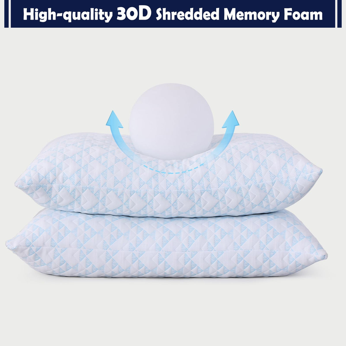 GYlongFA fluffy resilient fill helps the pillow keep its shape