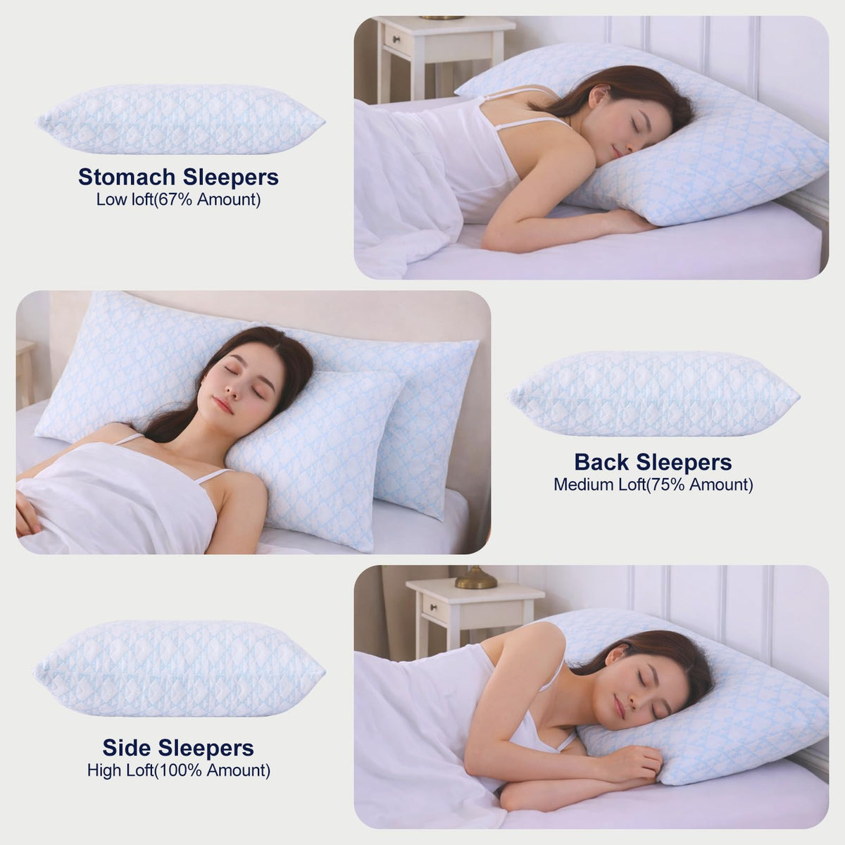 GYlongFA breathable pillow top promotes airflow for cooler nights