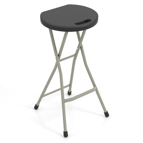 GYMAX folding stool 28in compact with handle for easy transport