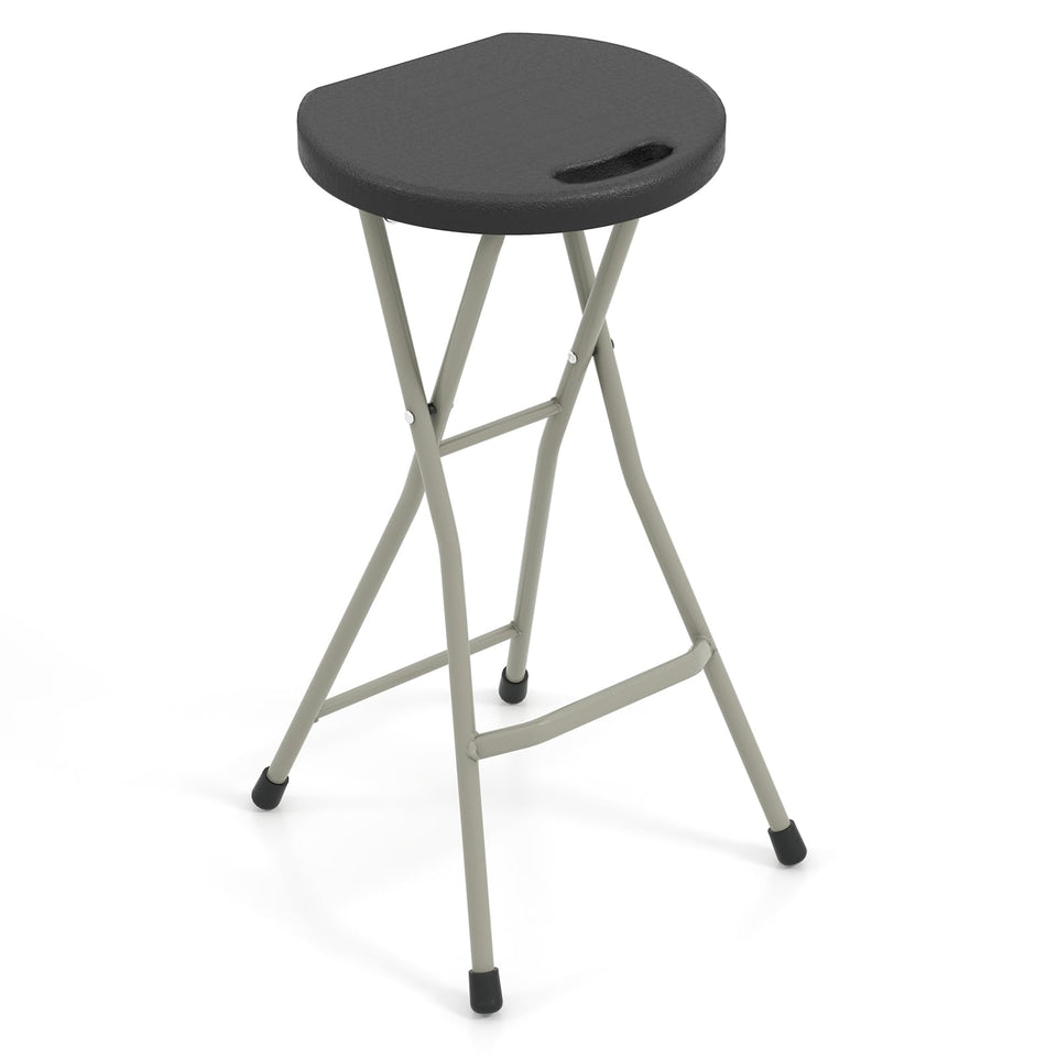 GYMAX folding stool 28in compact with handle for easy transport