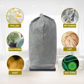 GZJoSum filtration graphic highlights 99.9% capture of indoor pollutants