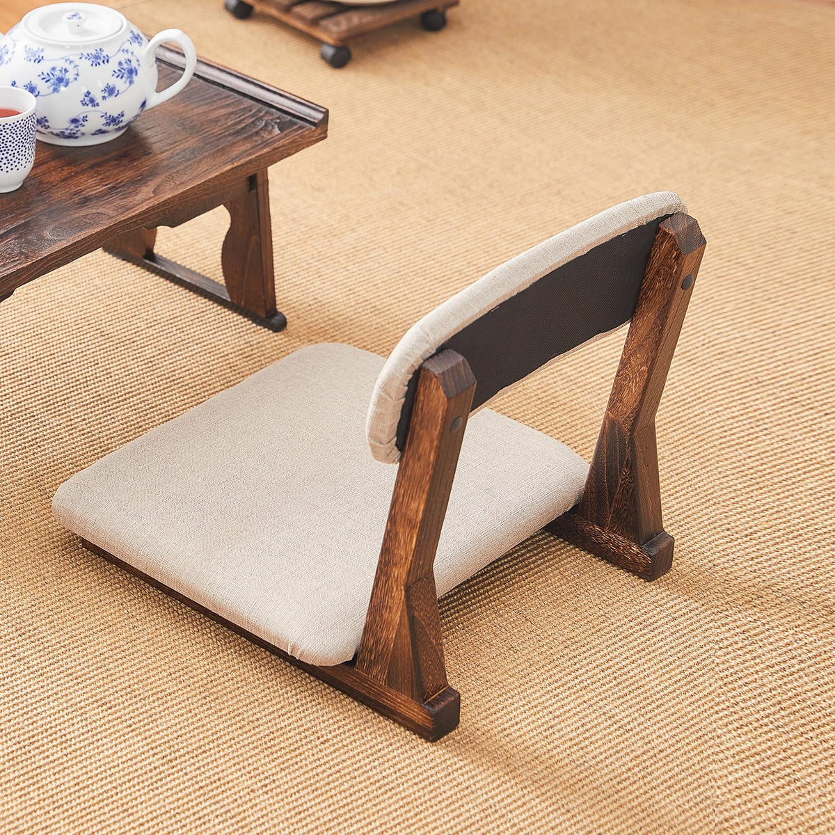 GZQWDC floor-seat back-jack delivers lumbar support for relaxed reading