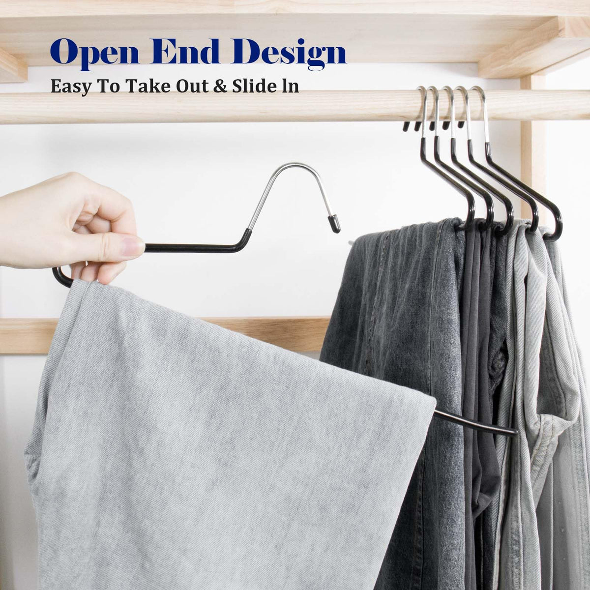 Durable metal construction supports pants, towels, and more