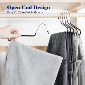 Durable metal construction supports pants, towels, and more