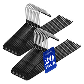 GZQXHOME non-slip pants hanger with rubber coating securely holds garments