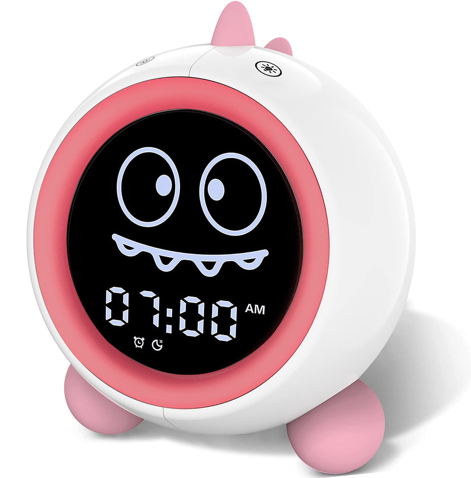 H-chin Kids Alarm Clock display with large numbers for easy wake times