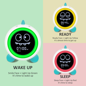 H-chin Kids Alarm Clock night light options illuminate softly for bed