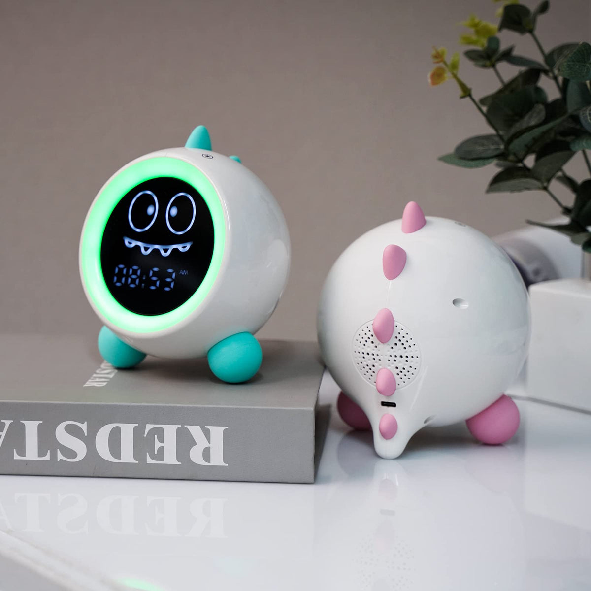 H-chin Kids Alarm Clock uses soft silicone and ABS for safety