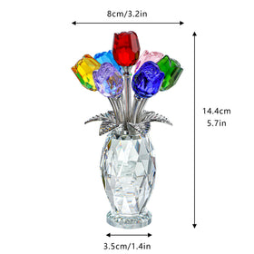 HD Hyaline Dora crystal rose figurine light reflection shot ideal for decor