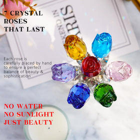 HD Hyaline Dora crystal rose figurine packaging with gift box