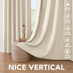 H.VERSAILTEX 8 rustproof grommets fit up to 1.5-inch rods for secure hanging.