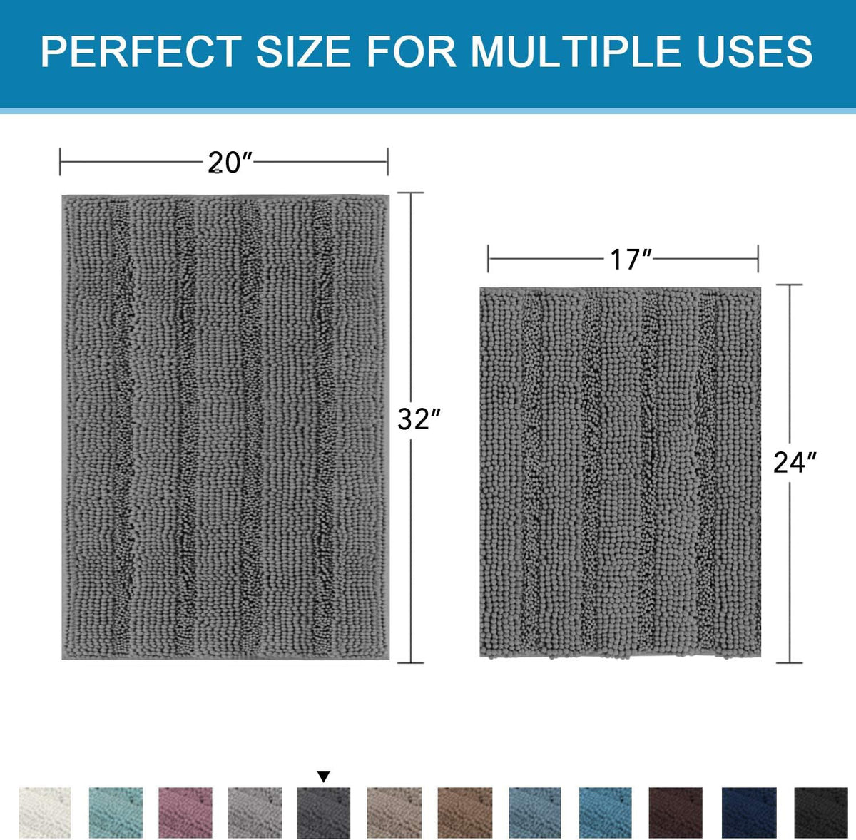 H.VERSAILTEX absorbent bath rugs keep floors dry