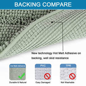 H.VERSAILTEX bath mat absorbs water to keep floors dry